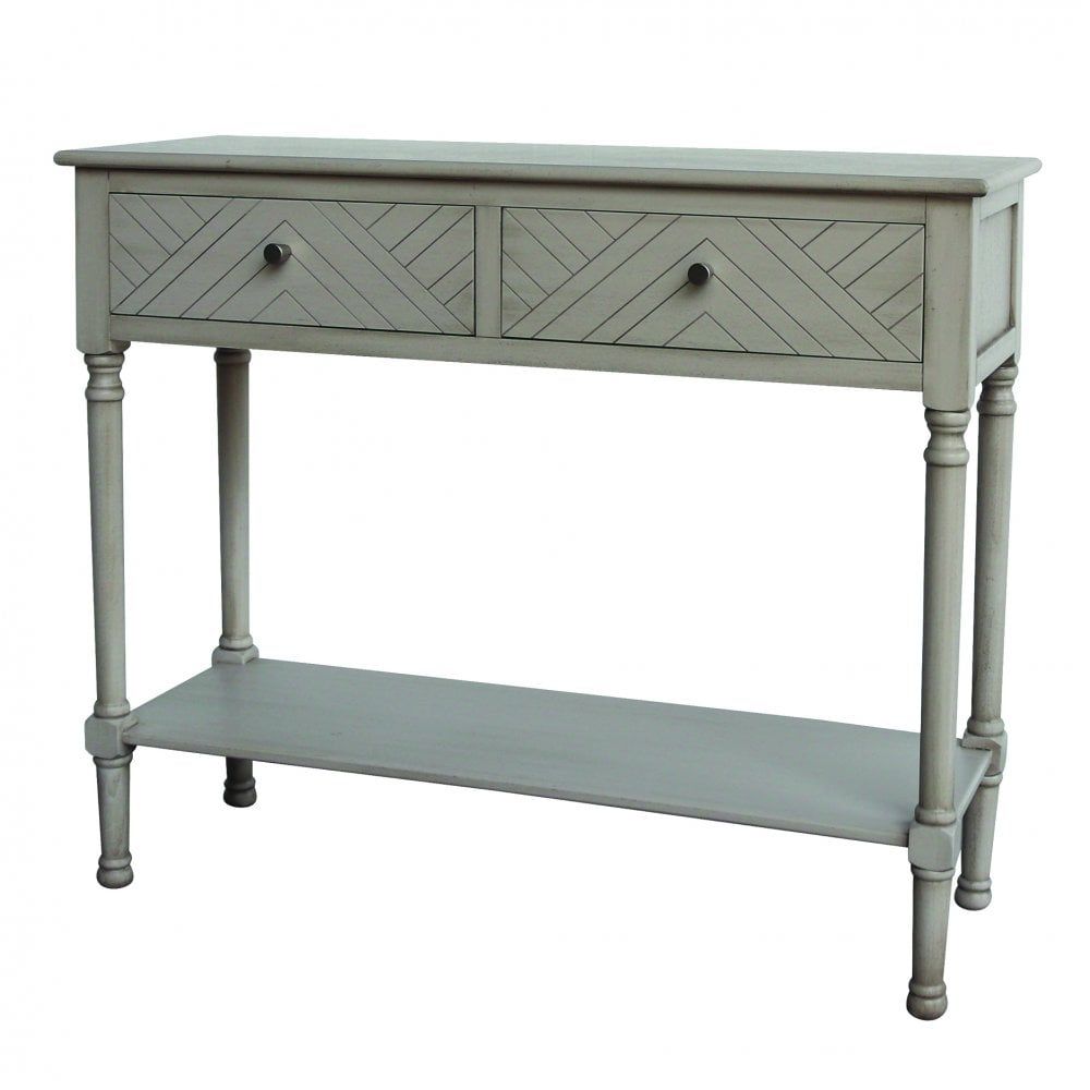 2 Drawer Console Table With Aztec Design – Living Room Intended For 2 Drawer Console Tables (Photo 10 of 20)
