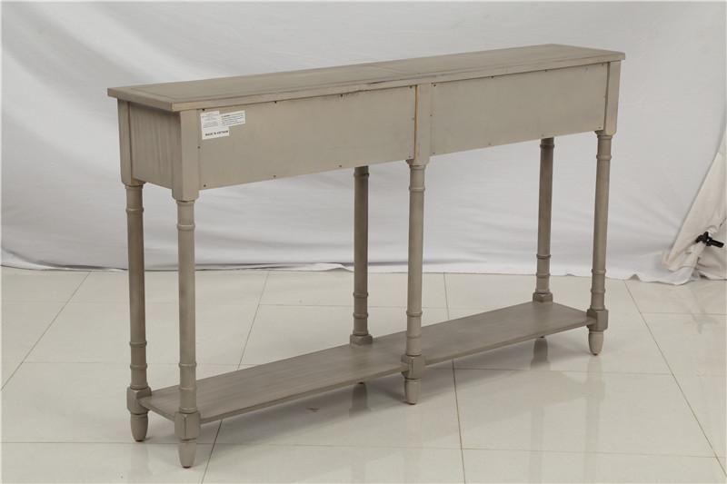 2020 Grey Wash Console Table Sofa Table Easy Assembly Two Inside Gray Wash Console Tables (Photo 11 of 20)