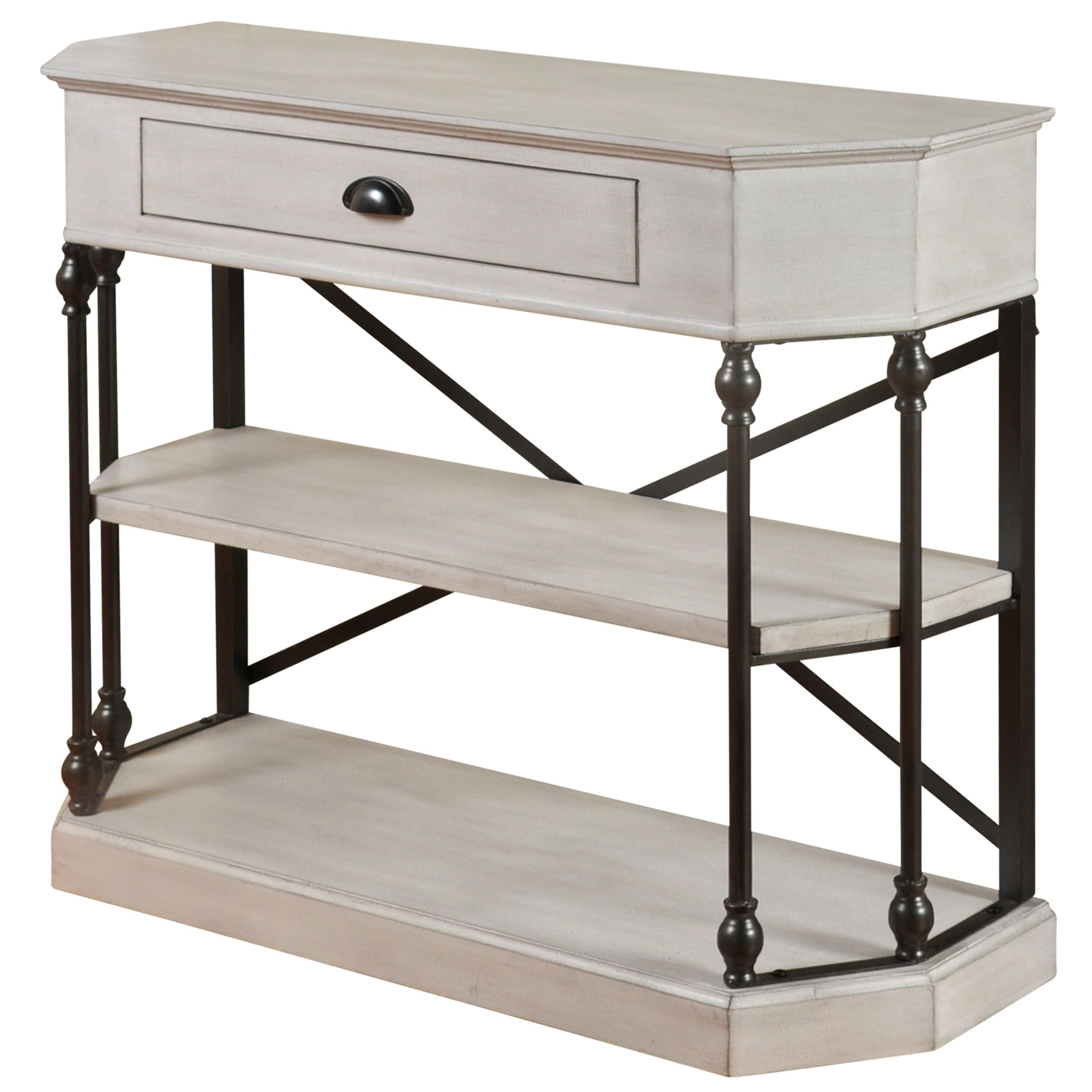 3 Tier Single Drawer Clipped Corner Console Table – Black With 3 Piece Shelf Console Tables (Photo 14 of 20)