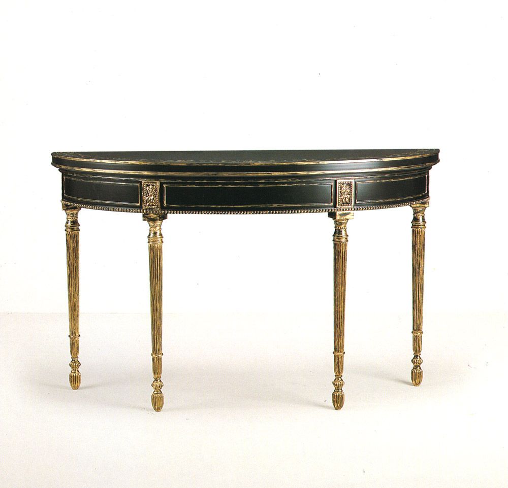 33016 Console Table With Gold Leaf Accents With Antiqued Gold Leaf Console Tables (View 4 of 20)
