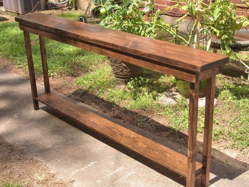72 Inch Rustic Console Table Extra Narrow Sofa Table For Rustic Barnside Console Tables (View 7 of 20)