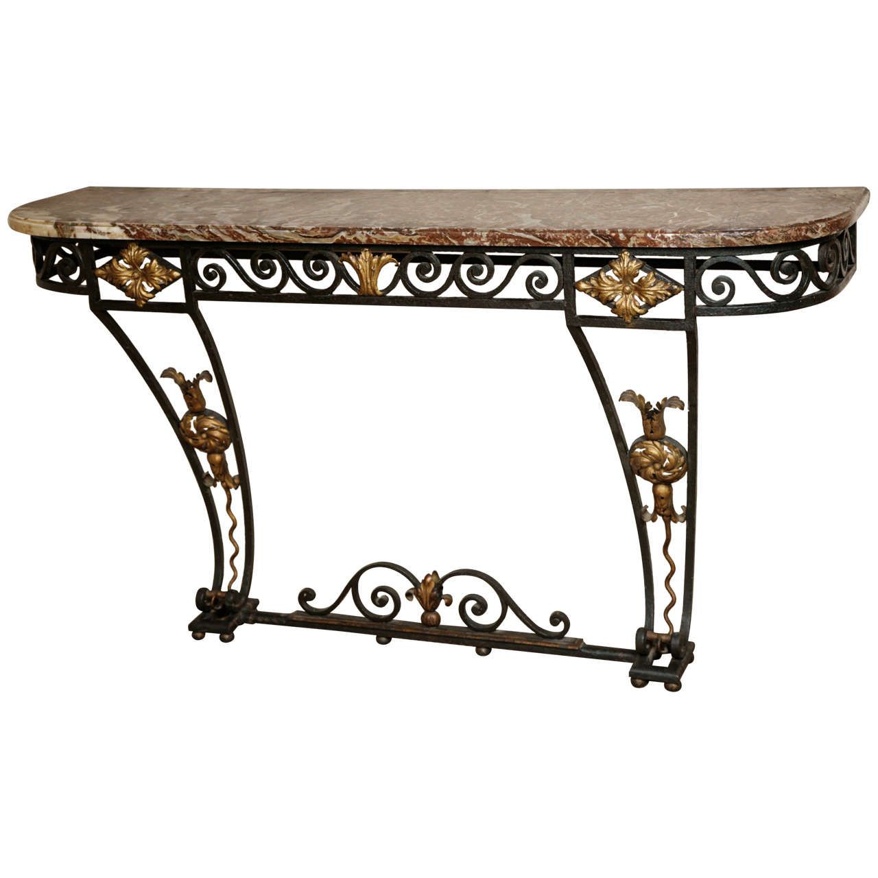 A Cast Iron Console Table Circa 1850 At 1stdibs Inside Round Iron Console Tables (Photo 4 of 20)