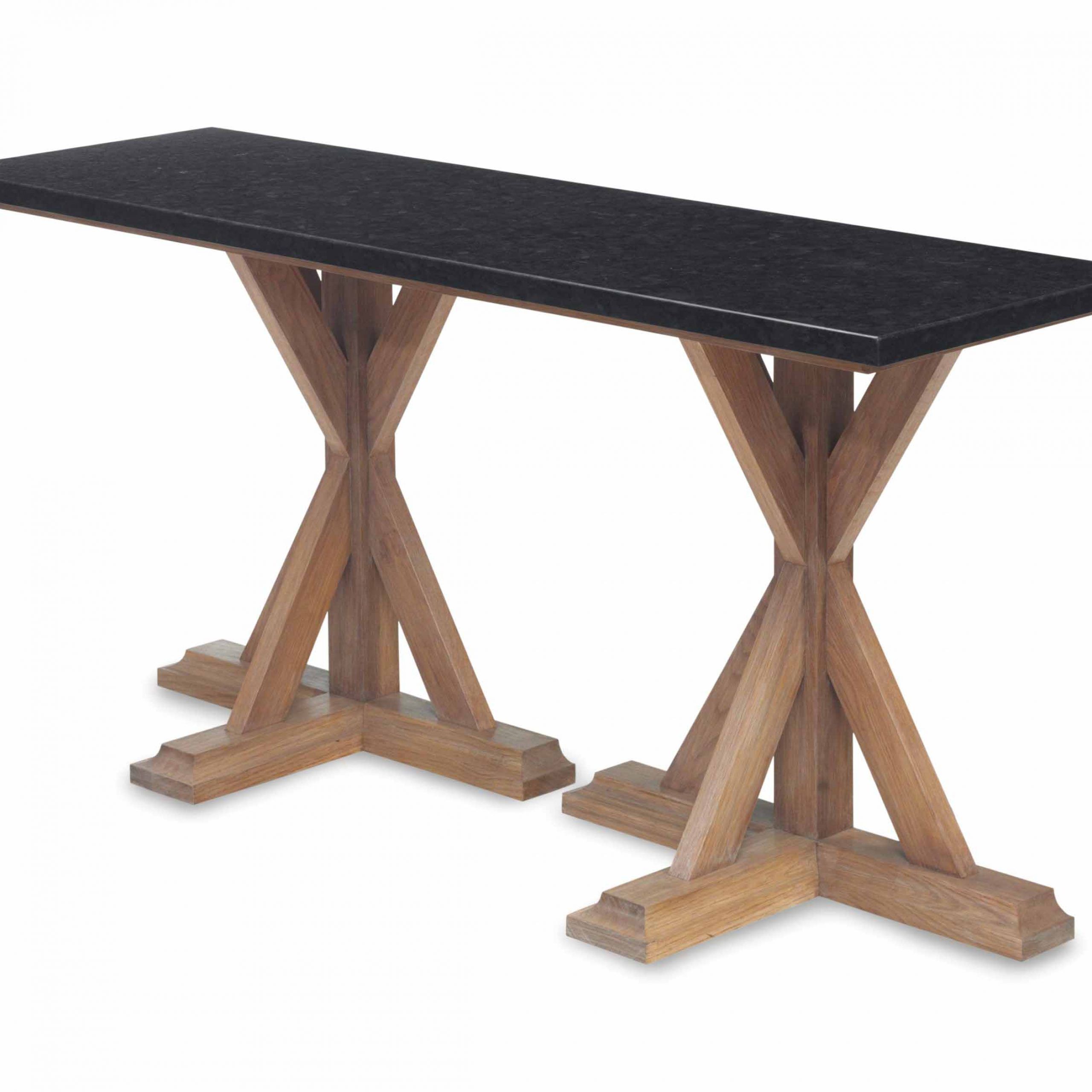 A Limed Oak And Stone Top Console Table, , 20th Century Intended For Honey Oak And Marble Console Tables (View 18 of 20)