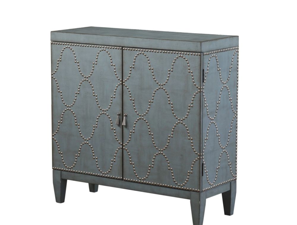 Acme Cherie Antique Blue Wood Finish Console Table | Blue Pertaining To Antique Blue Wood And Gold Console Tables (View 18 of 20)