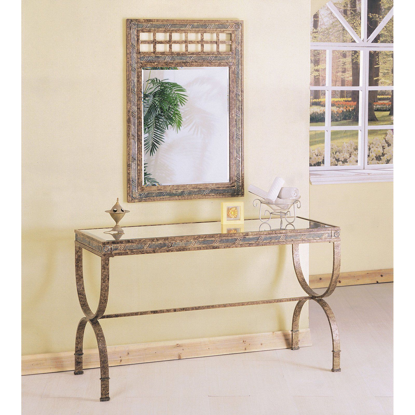 Acme Furniture Egyptian Bronze Patina Console Table With With Regard To Rustic Bronze Patina Console Tables (View 2 of 20)