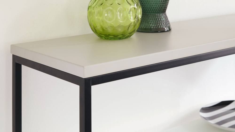 Acute Matt Grey And Black Console Table | Danetti Pertaining To Gray And Black Console Tables (View 17 of 20)
