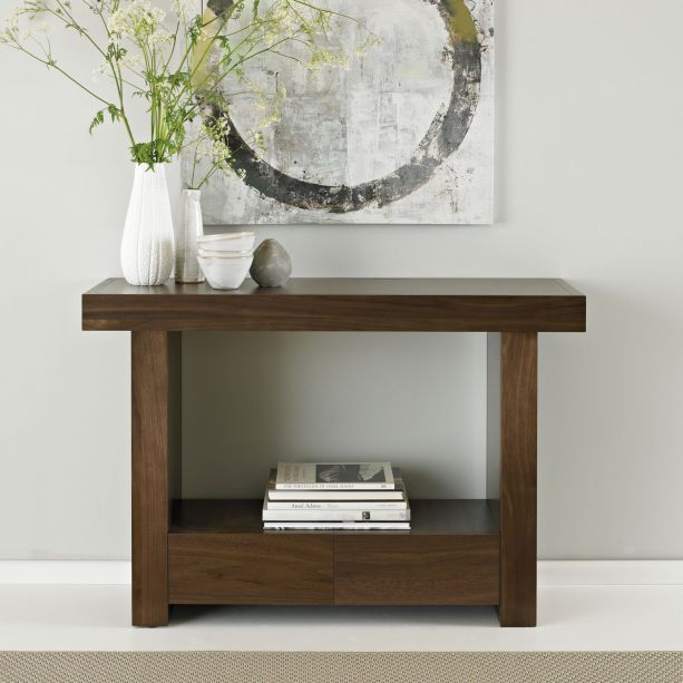 Akita | Bentley Designs | Walnut Console Table For Walnut Console Tables (Photo 12 of 20)