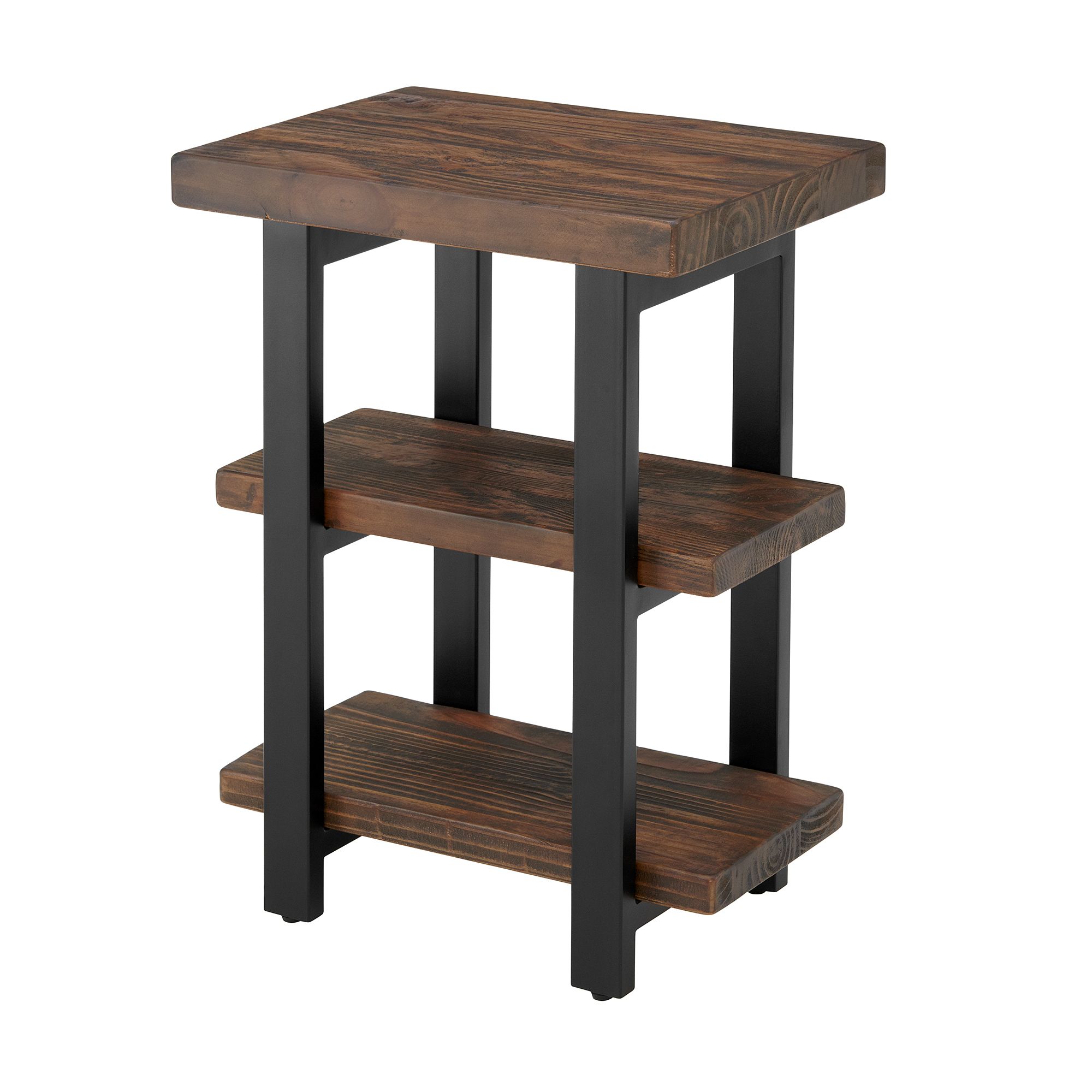 Alaterre Pomona Rustic 2 Shelf End Table – Natural – End Regarding 2 Shelf Console Tables (View 15 of 20)