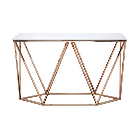 Allure Rectangular Console Table In Champagne Gold Throughout Walnut And Gold Rectangular Console Tables (View 10 of 20)