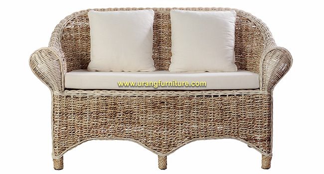 Amanda Rattan Natural Sofa 2 Seater | Urang Furniture With Regard To Natural Woven Banana Console Tables (Photo 2 of 20)