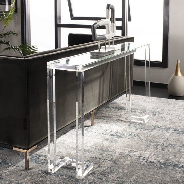 Amelie 60" Console Table | Acrylic Furniture, Console Throughout Silver And Acrylic Console Tables (Photo 13 of 20)
