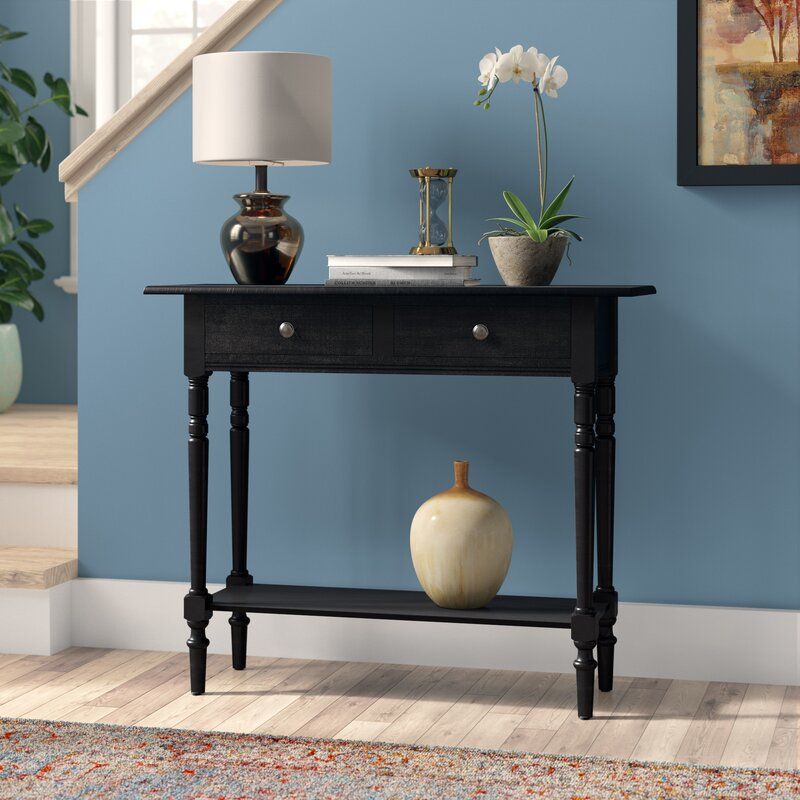 Andover Mills™ Regan 37.8" Solid Wood Console Table Intended For Wood Console Tables (Photo 20 of 20)