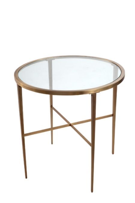 Antique Brass Round Side Table | Side Table, Round Side In Antique Brass Round Console Tables (Photo 19 of 20)
