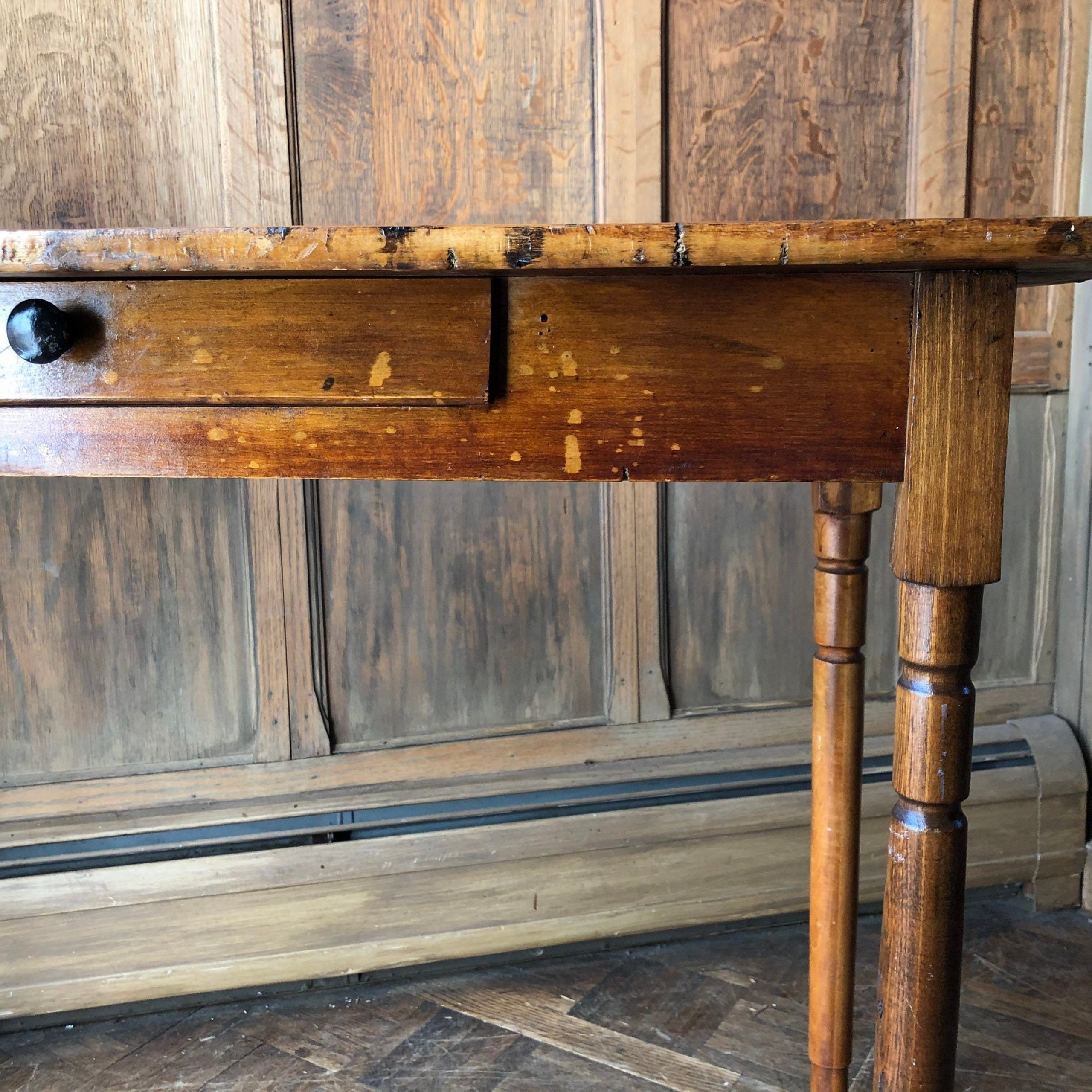 Antique Entryway Table, Primitive Console Table, Farmhouse Inside Rustic Barnside Console Tables (Photo 6 of 20)