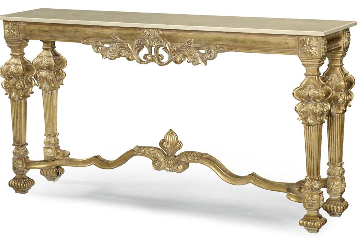 Antique Gold Console Table | Home Design Ideas With Regard To Geometric Glass Top Gold Console Tables (Photo 20 of 20)