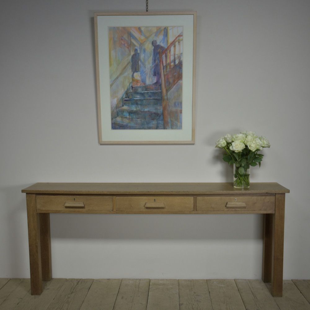 Antique & Reclaimed Listings 1940s Oak Console Table Throughout Vintage Gray Oak Console Tables (Photo 6 of 20)
