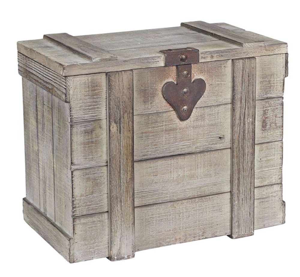 Antique Storage Trunk Vintage Wooden Blanket Chest Barn Throughout Espresso Wood Trunk Console Tables (View 9 of 20)