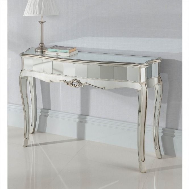Argente Mirrored Console Table | Mirrored Console Table Regarding Antique Mirror Console Tables (View 8 of 20)