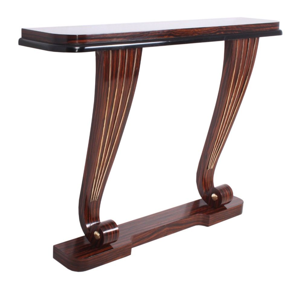 Art Deco Macassar Ebony Console Table | 617553 Throughout Wood Veneer Console Tables (Photo 1 of 20)