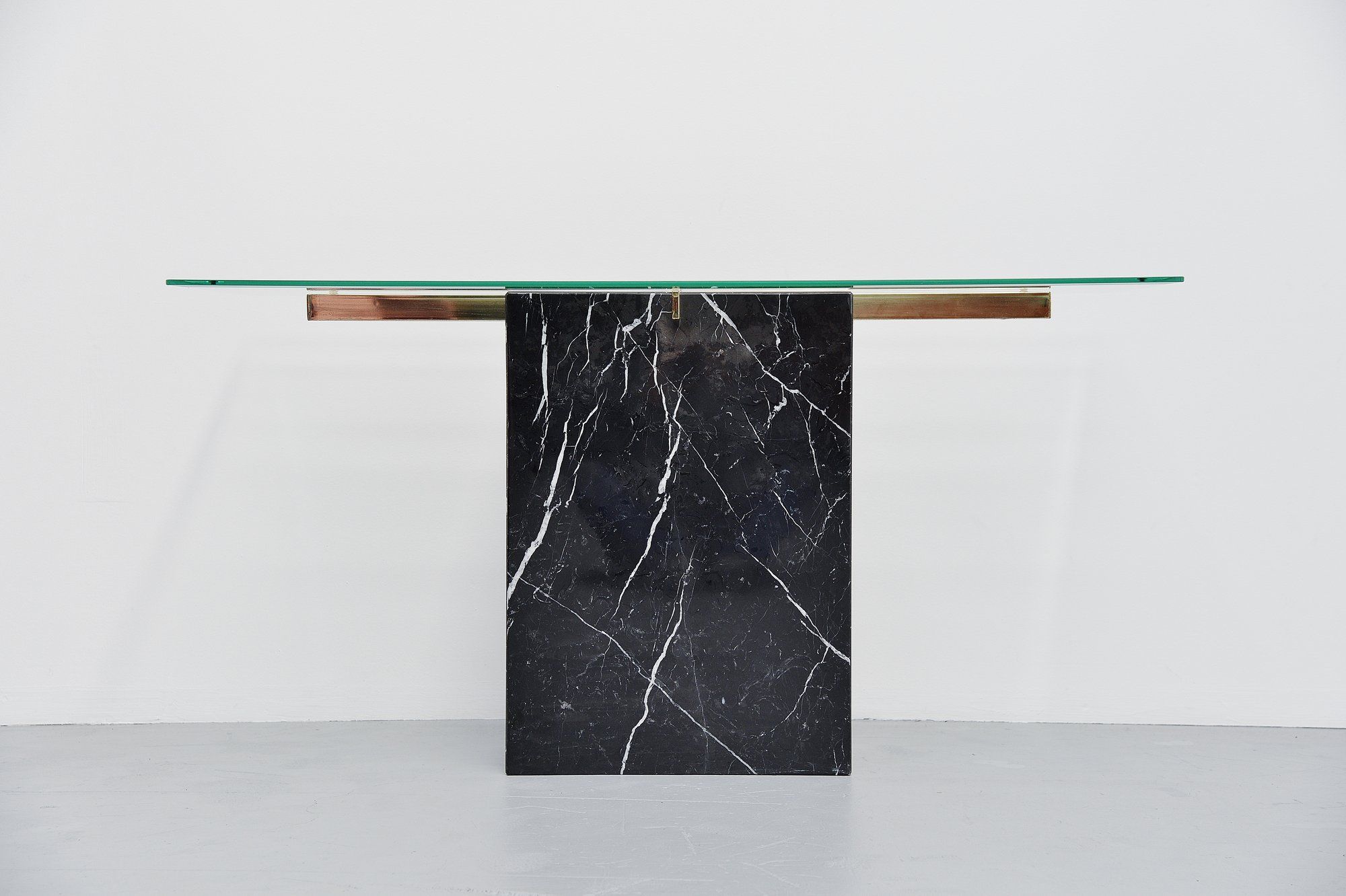 Artedi Console Table In Black Marble Italy 1970 Regarding Marble And White Console Tables (Photo 14 of 20)