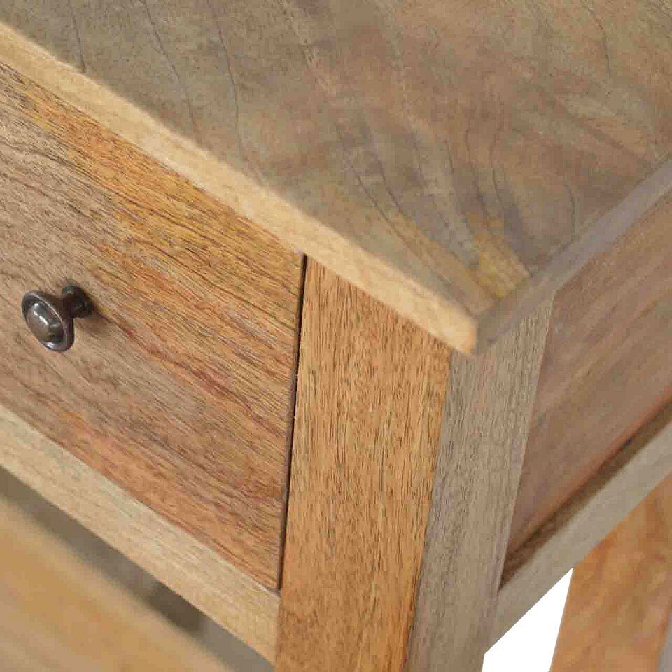Artisan Mango Wood 4 Drawer Narrow Console Table With Regard To Natural Mango Wood Console Tables (Photo 5 of 20)