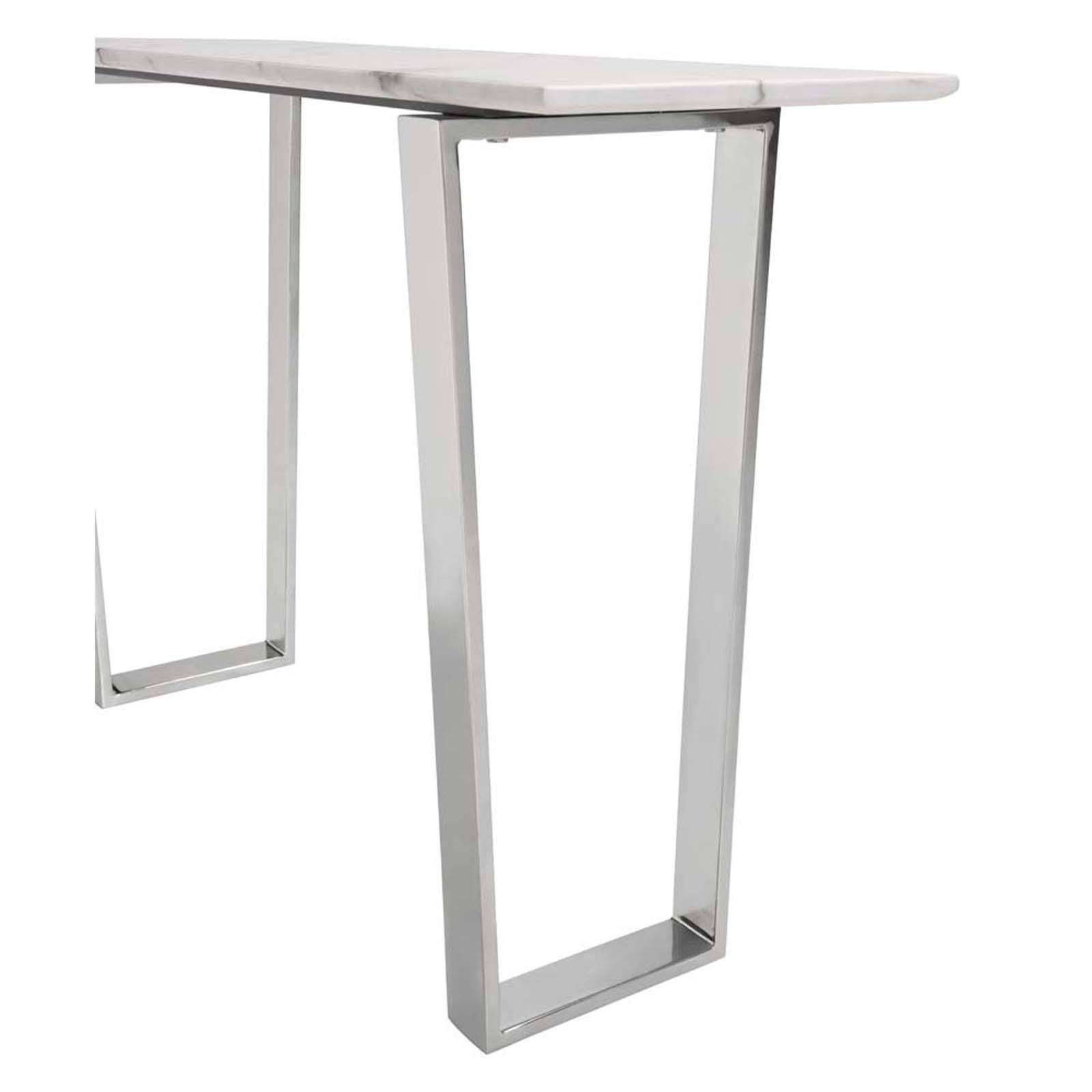 Atlas Console Table Stone & Brushed Stainless Steel For Stainless Steel Console Tables (Photo 9 of 20)