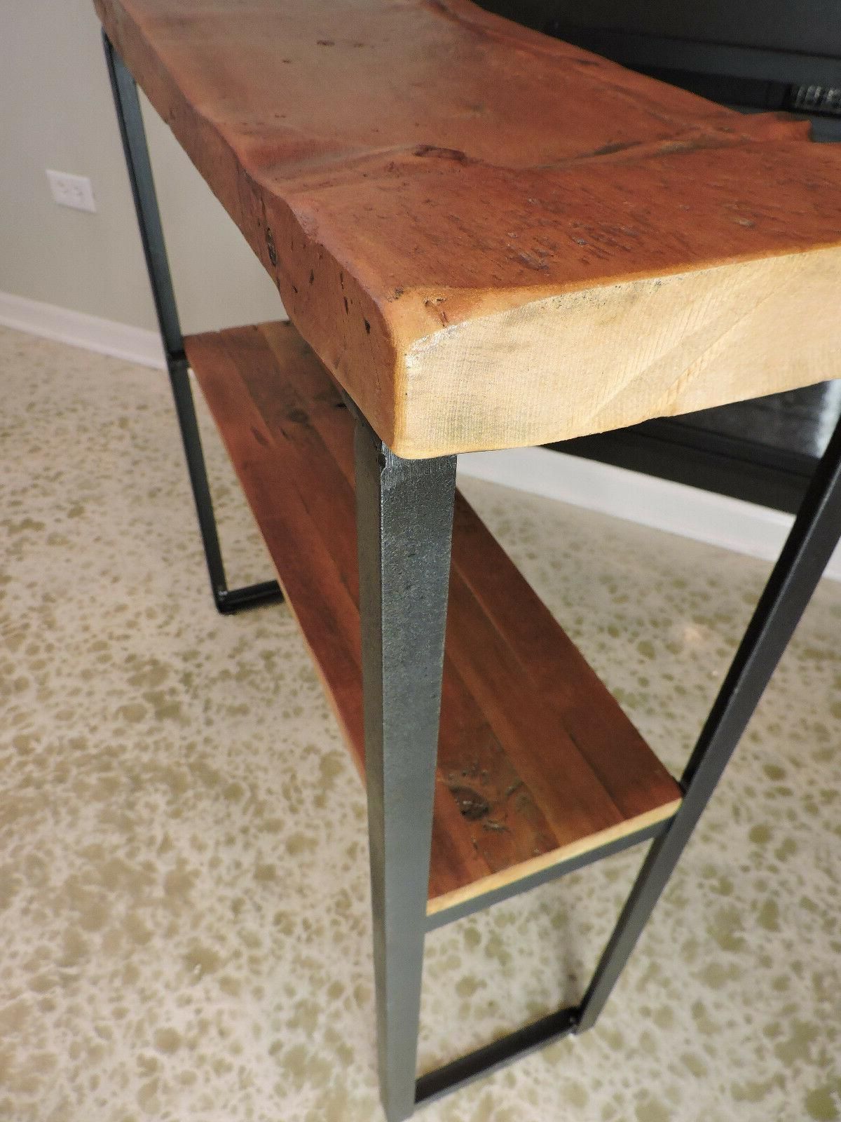 Barn Wood Console Table, Uniquely Worn Rustic Top, Inside 2 Shelf Console Tables (View 18 of 20)