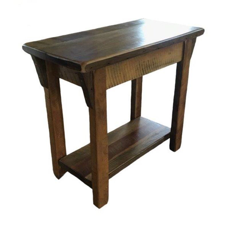 Barn Wood Sofa Table – Rustic Accent Table With Lower Shelf With Rustic Espresso Wood Console Tables (Photo 16 of 20)