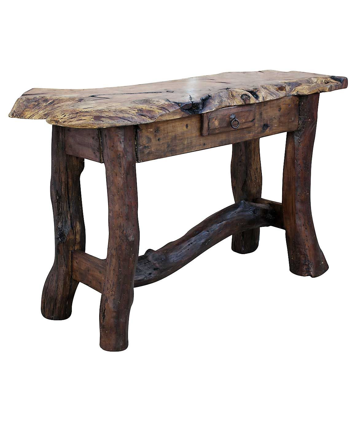 Barron Rustic Sofa Table – Luxury Rustic Furniture In Rustic Espresso Wood Console Tables (View 2 of 20)