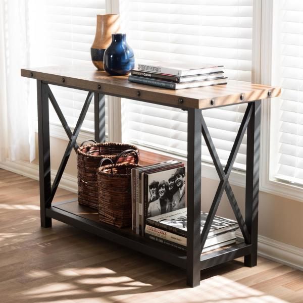 Featured Photo of 20 Best Gray Wood Black Steel Console Tables