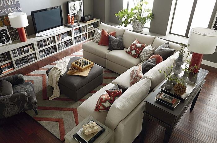 Beckham L Shaped Sectional Sofabassett Furniture Within L Shaped Console Tables (View 20 of 20)