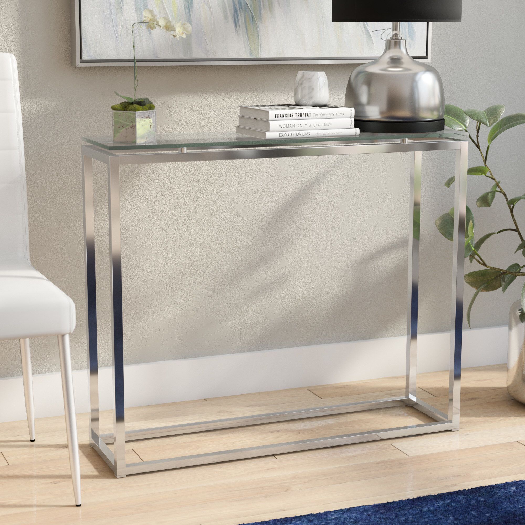 Featured Photo of 2024 Popular Glass and Chrome Console Tables