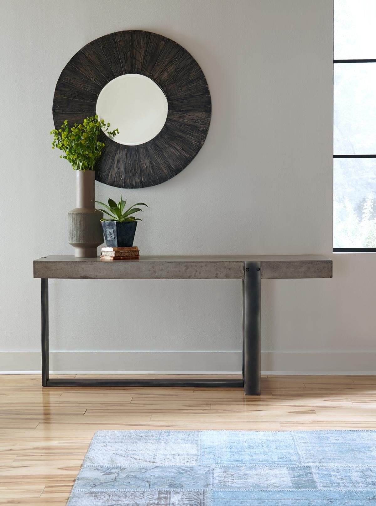 Bina | Furniture Collections – Four Hands | Iron Console Inside Modern Concrete Console Tables (View 12 of 20)