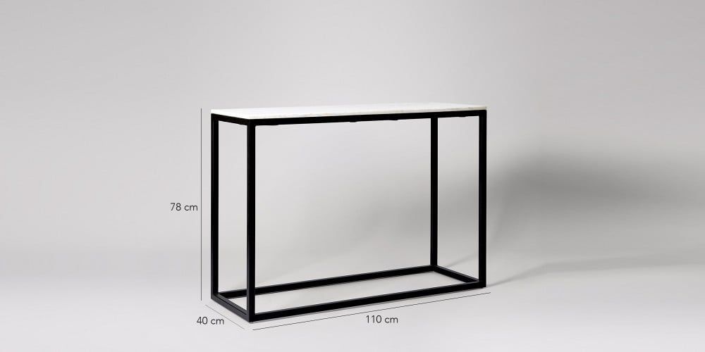 Black Steel Frame Marble Console Table Throughout Black Metal And Marble Console Tables (View 10 of 20)