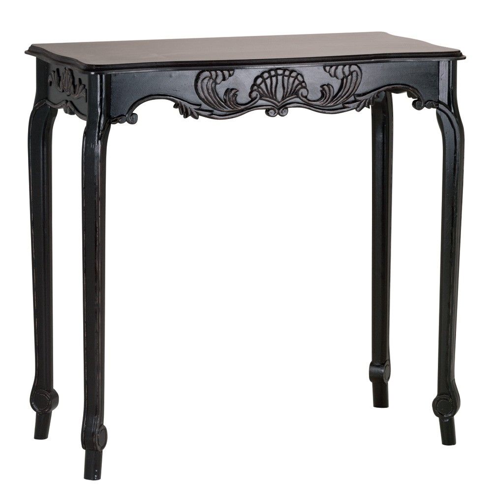 Black Wood Console Table Regarding Black Console Tables (View 9 of 20)