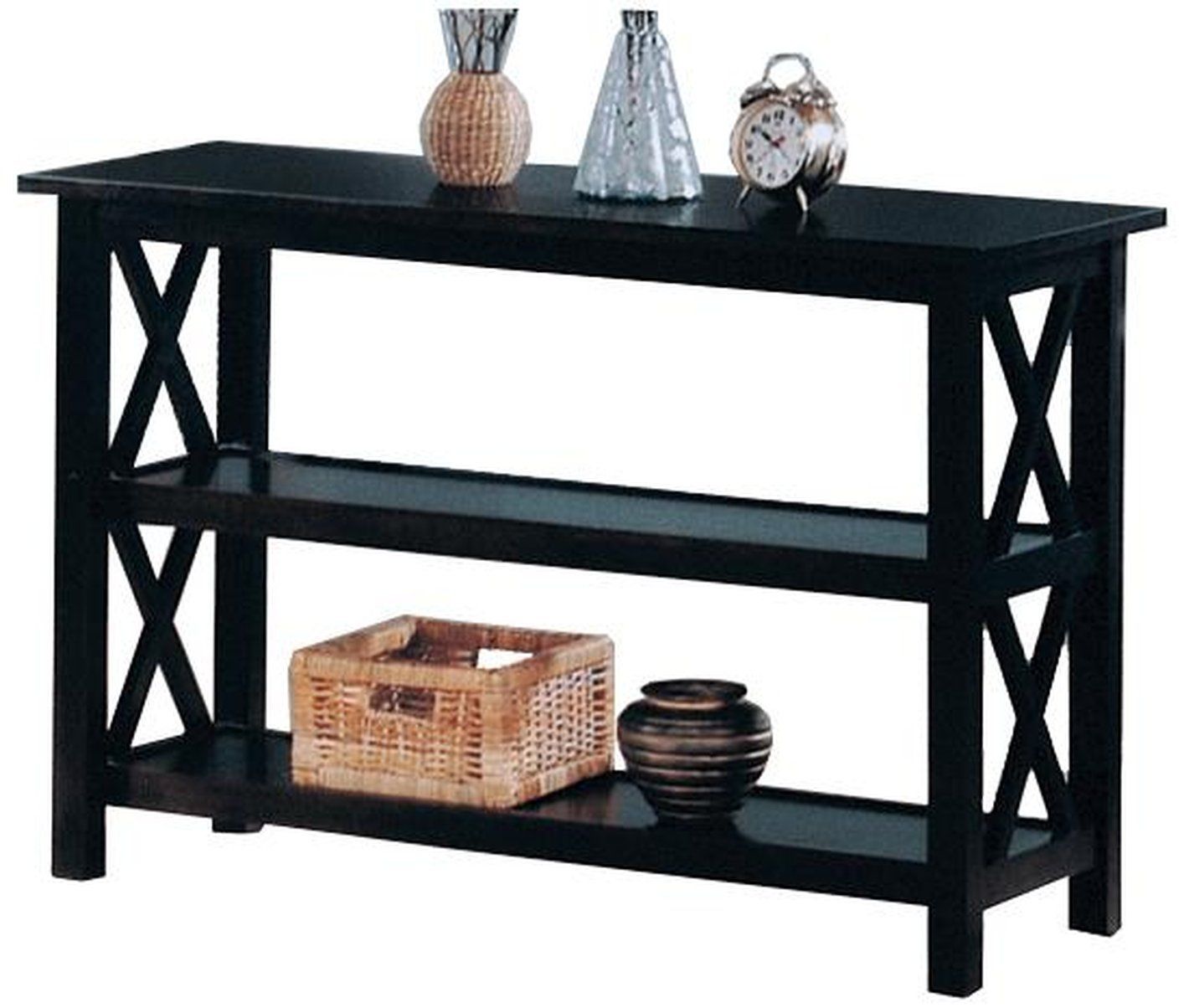 Black Wood Sofa Table – Steal A Sofa Furniture Outlet Los Within Black Wood Storage Console Tables (View 19 of 20)