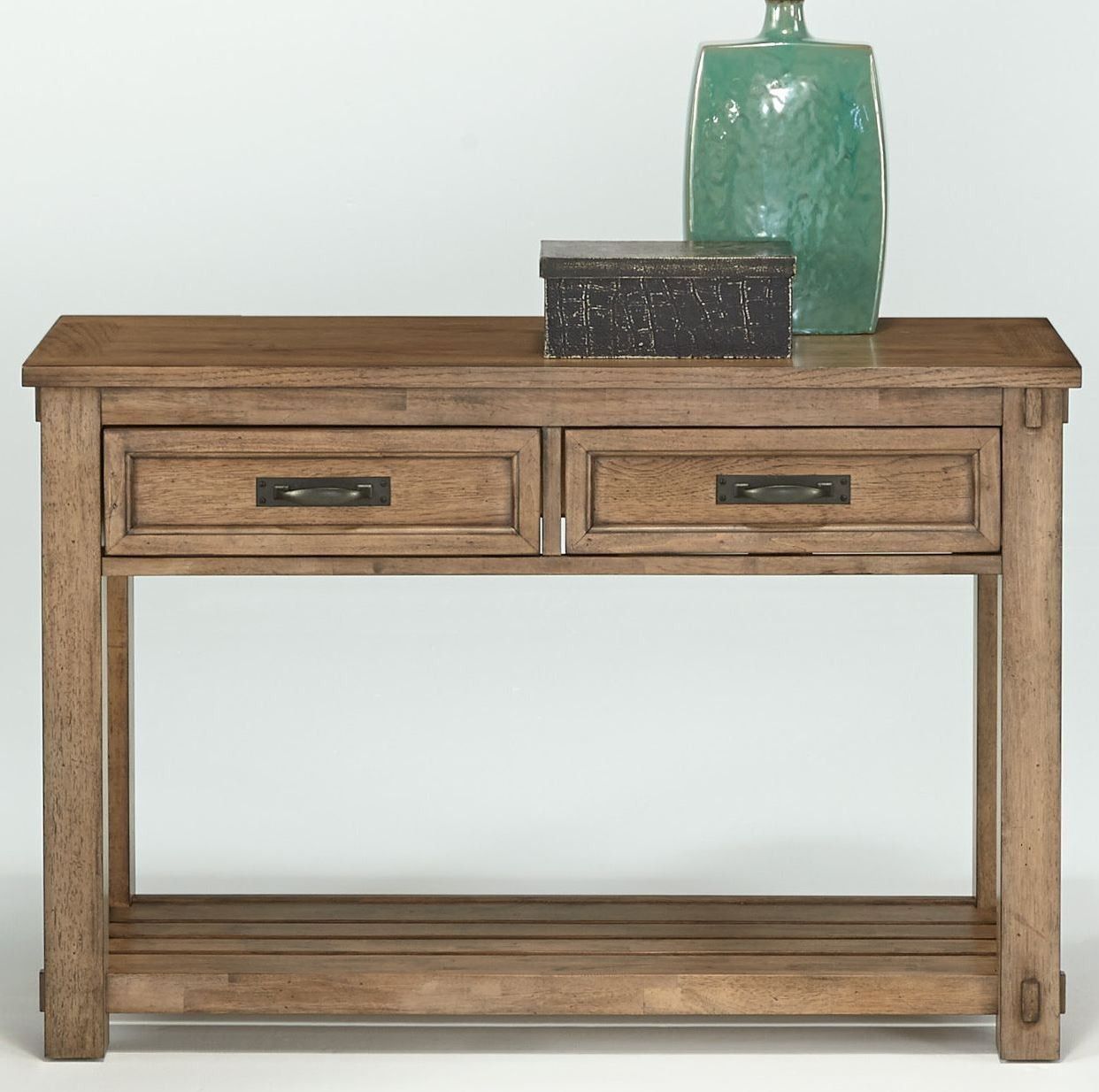 Boulder Creek Antique Pecan Sofa/console Table From Within Warm Pecan Console Tables (View 11 of 20)