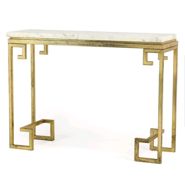 Brand New Marble Console Hall Sideboard Table Gold Metal With Regard To Square Black And Brushed Gold Console Tables (Photo 14 of 20)