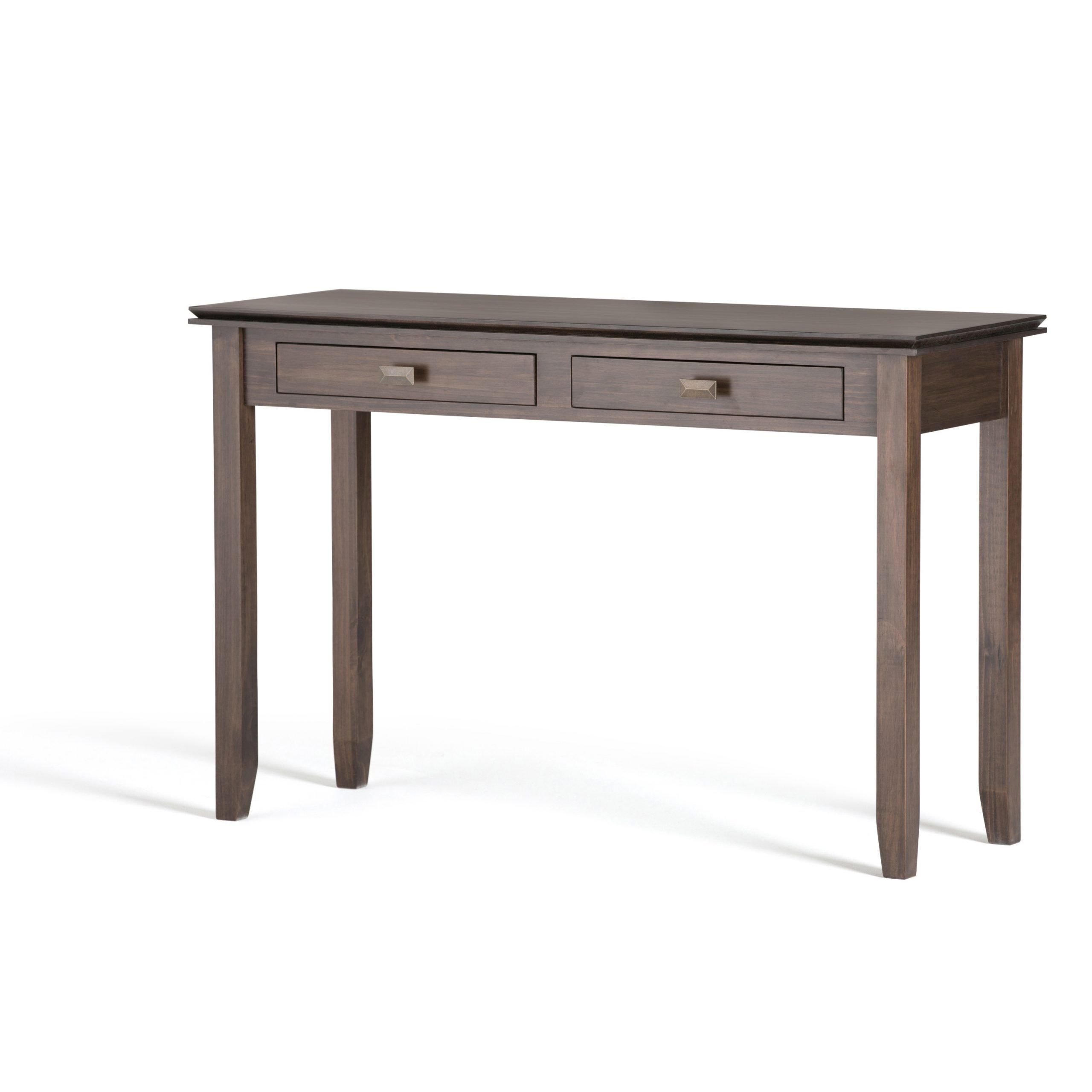 Brooklyn + Max Holden Solid Wood 46 Inch Wide Contemporary With Natural Seagrass Console Tables (View 16 of 20)