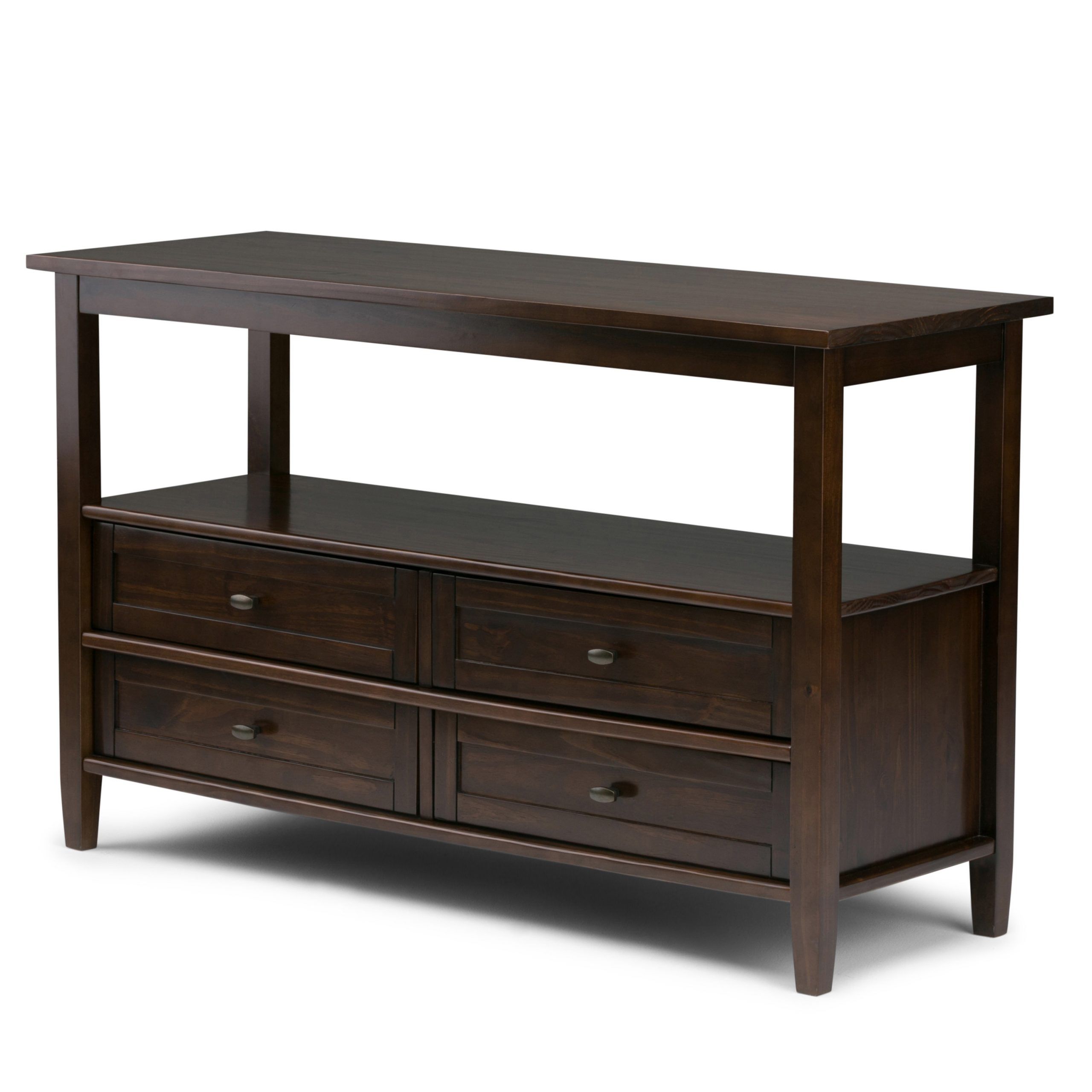 Brooklyn + Max Lexington Solid Wood 48 Inch Wide Rustic Throughout Wood Console Tables (View 2 of 20)