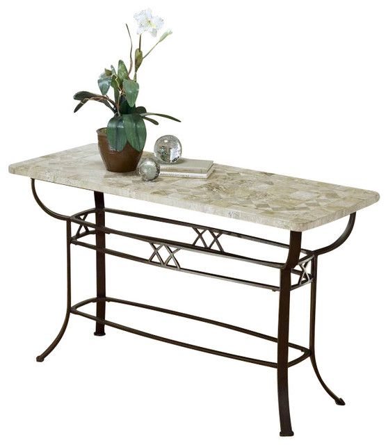 Brookside Wrought Iron Sofa Table W Fossil St Regarding Wrought Iron Console Tables (View 10 of 20)