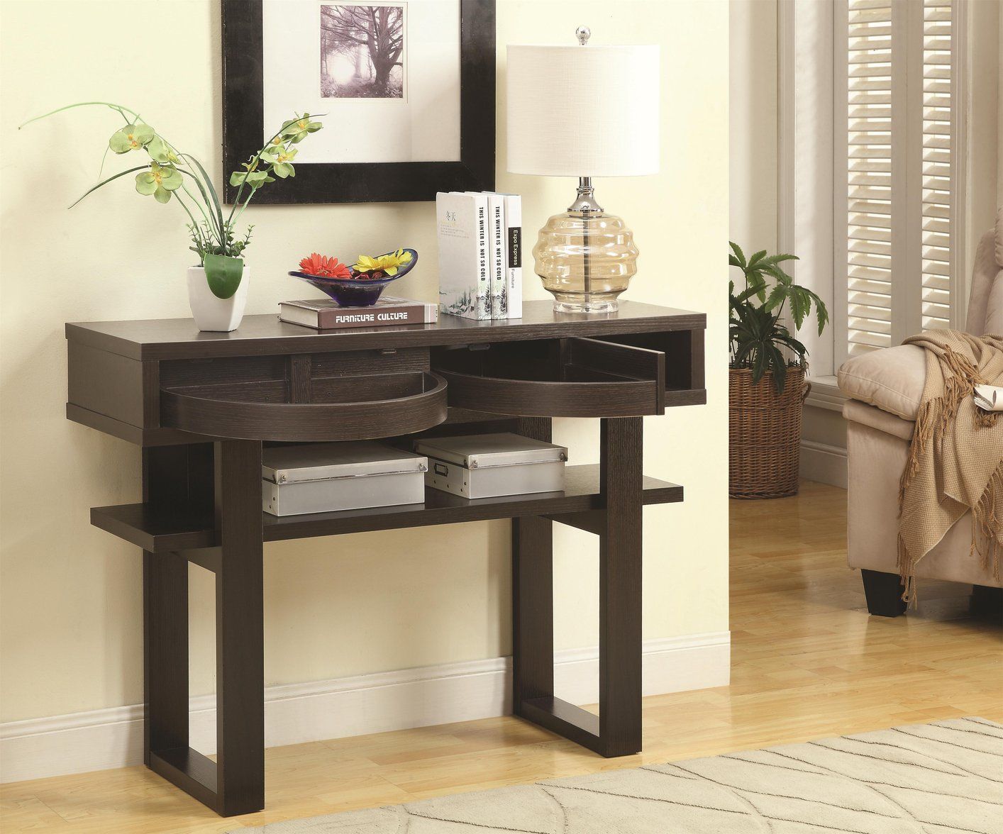 Brown Wood Console Table – Steal A Sofa Furniture Outlet Inside Brown Wood And Steel Plate Console Tables (View 11 of 20)
