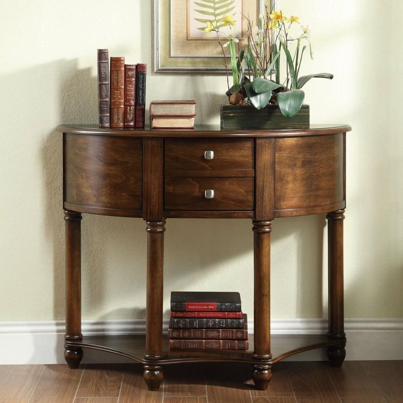 Brown Wood Console Table – Steal A Sofa Furniture Outlet With Brown Wood And Steel Plate Console Tables (View 2 of 20)