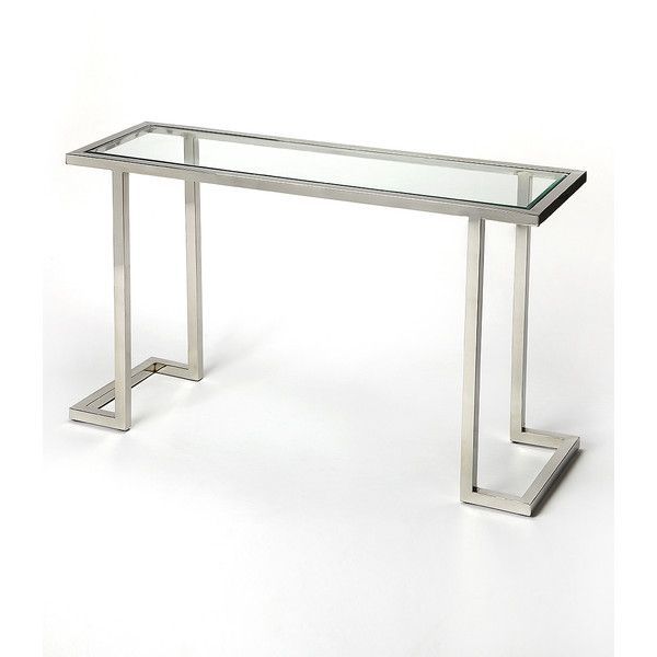 Butler Specialty Company Glass & Stainless Steel Console Intended For Glass And Stainless Steel Console Tables (Photo 14 of 20)