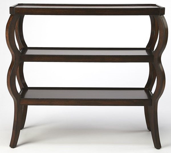 Butler Specialty Plantation Cherry Vernon Dark Brown 3 For 3 Tier Console Tables (View 18 of 20)