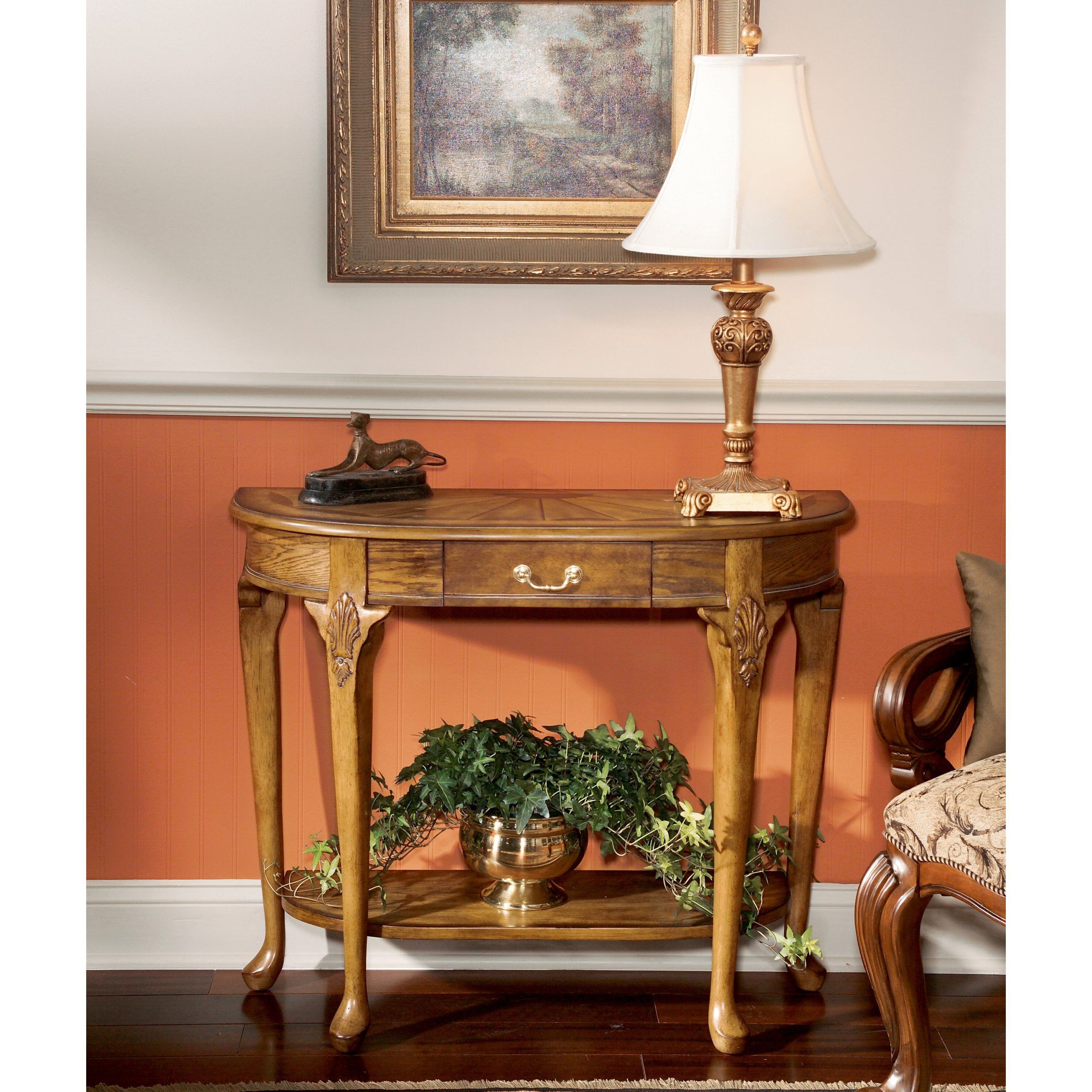 Butler Vintage Oak Console Table & Reviews | Wayfair Intended For Antique Console Tables (View 4 of 20)