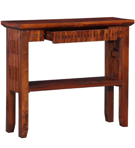 Buy Tacoma Console Table In Honey Oak Finish – Woodsworth Intended For Honey Oak And Marble Console Tables (Photo 13 of 20)