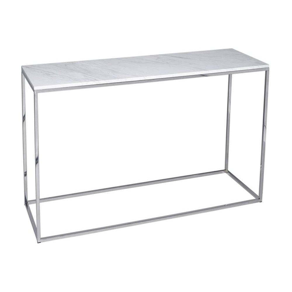Buy White Marble And Silver Metal Console Table From Intended For Black Metal And Marble Console Tables (View 5 of 20)