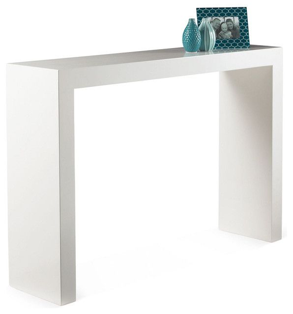 Cabin Console Table, White Lacquer – Contemporary Inside White Geometric Console Tables (Photo 16 of 20)