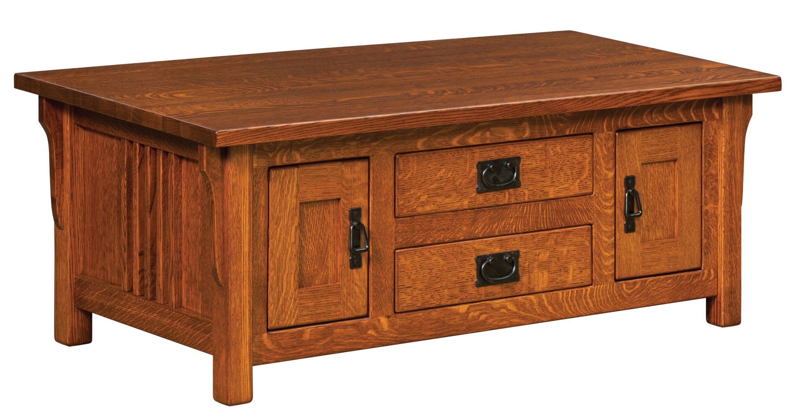 Camden Cabinet Coffee Table | Amish Solid Wood Coffee With Espresso Wood Storage Console Tables (View 10 of 20)